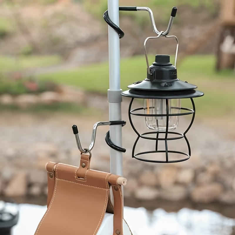Fishing Equipment Carp - Roestvrijstalen lichtstandaardhouderhaken, draagbare tentstoklampenhouder, jacht- en