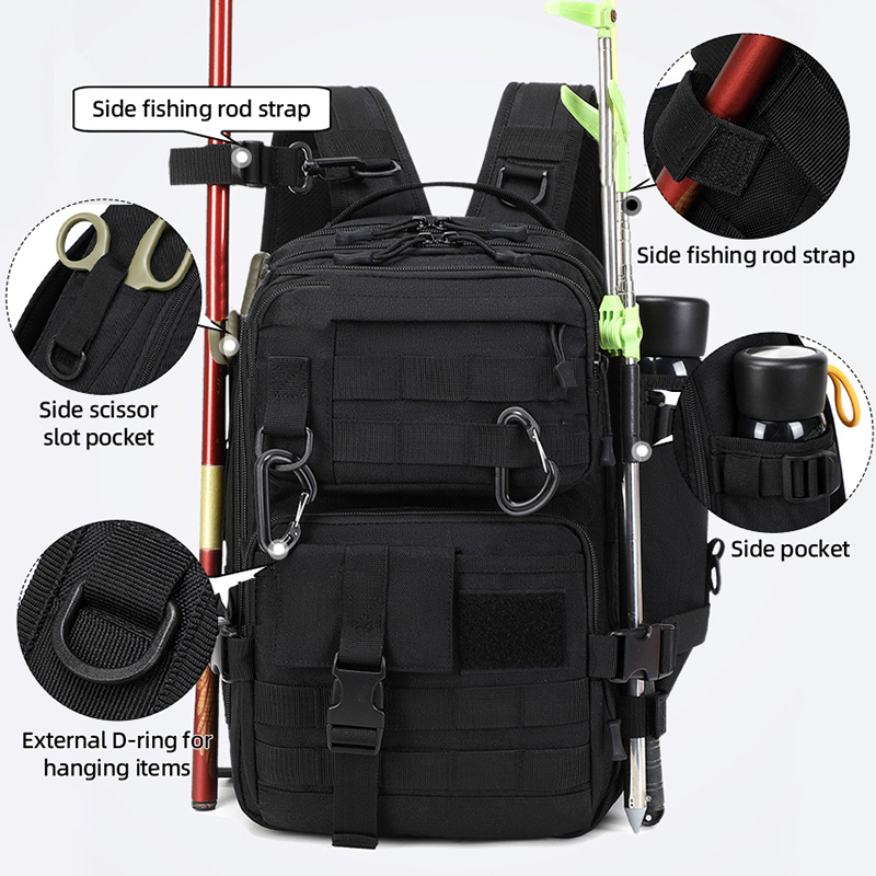 Fishing Equipment Bag - Camping Tactische Rugzak Reistas Grote 3-daagse